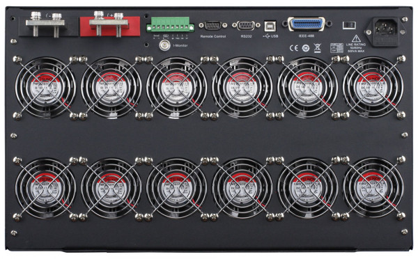 BK 8600 Series Rackmount 6U Programmable DC Electronic Loads Rear View (BK 8625 Model)