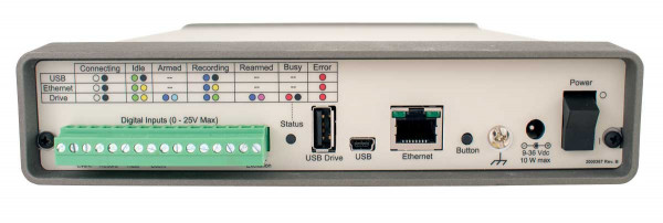 Rear view of DI-4730High-Voltage High-Speed Data Logger