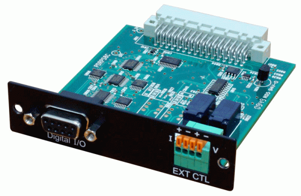 Single channel digital I/O and analogue control card.