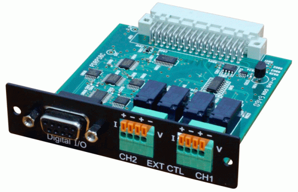 Dual channel digital I/O and analogue control card