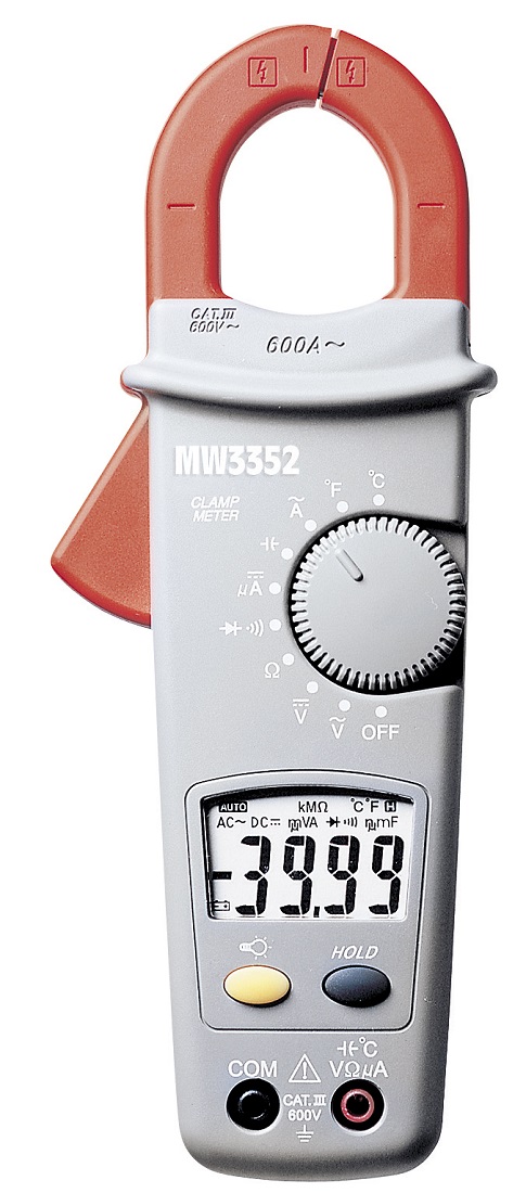 600 A AC-DC clamp-on meter with temperature