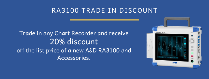 A&D 3100 Chart Recorder Trade In Discount Promotion