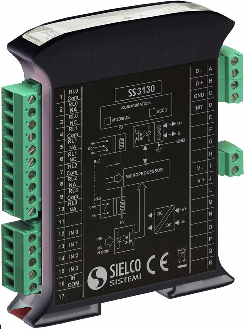 4ch DIO-Relay Modbus RS-485 IO Module SS3130 Analog IO Module