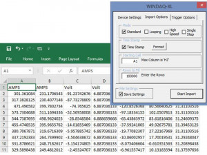 WinDaq-to-Excel Real Time Link